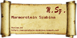 Marmorstein Szabina névjegykártya